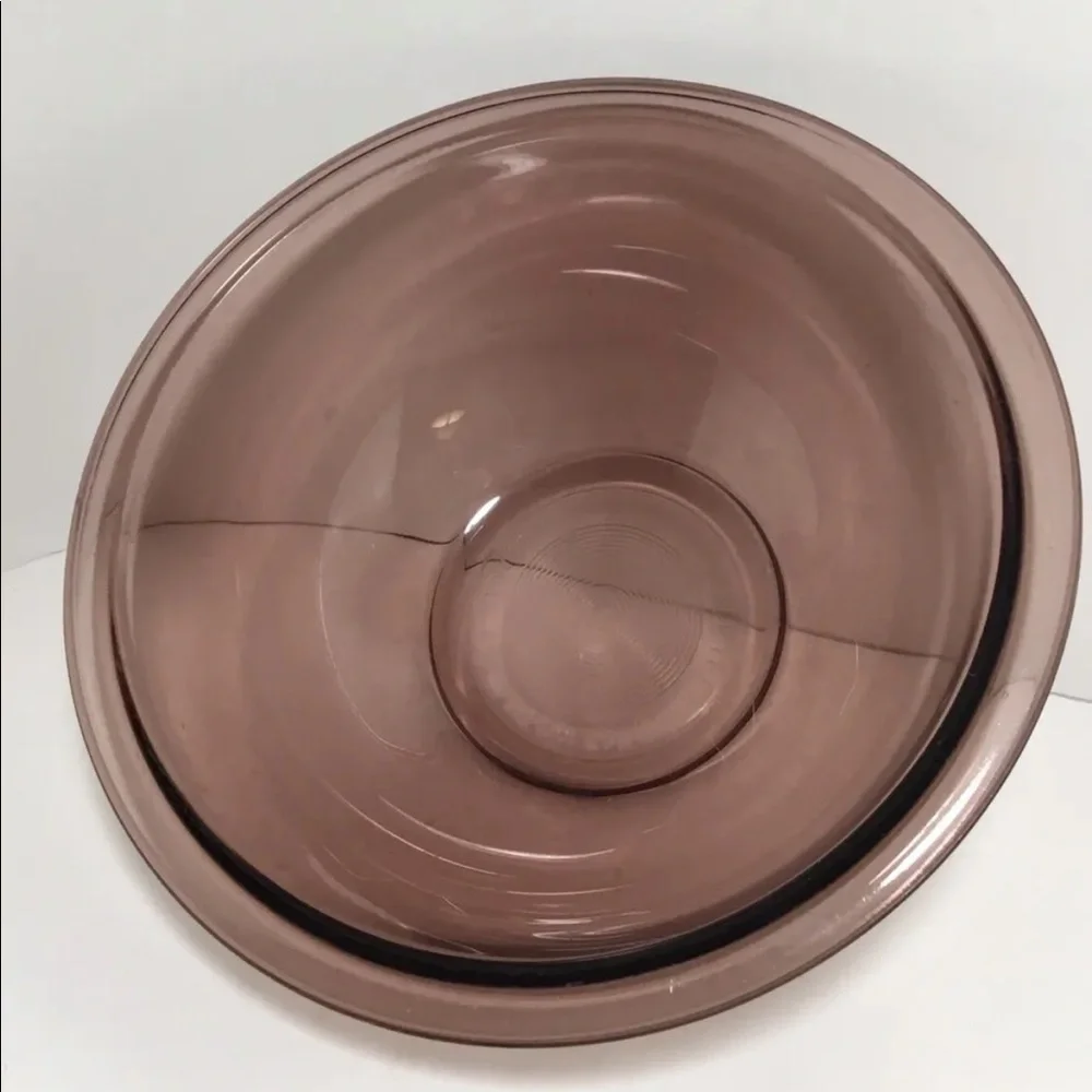 Vintage Pyrex 1.5 liter quart Mixing Bowl, Cranberry Glass Mixing Bowl 323